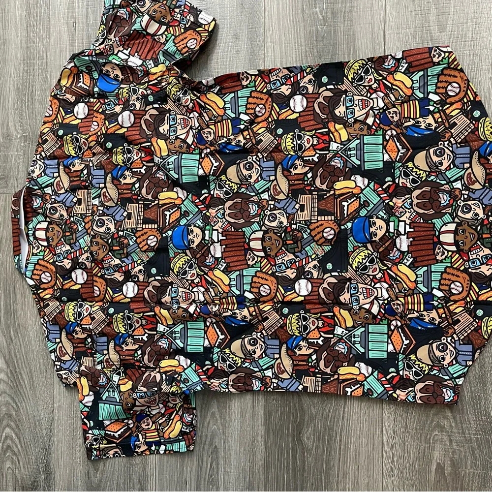 RSVLTS Colorful Cartoon Print Casual Button Down Shirt - Picture 3 of 5